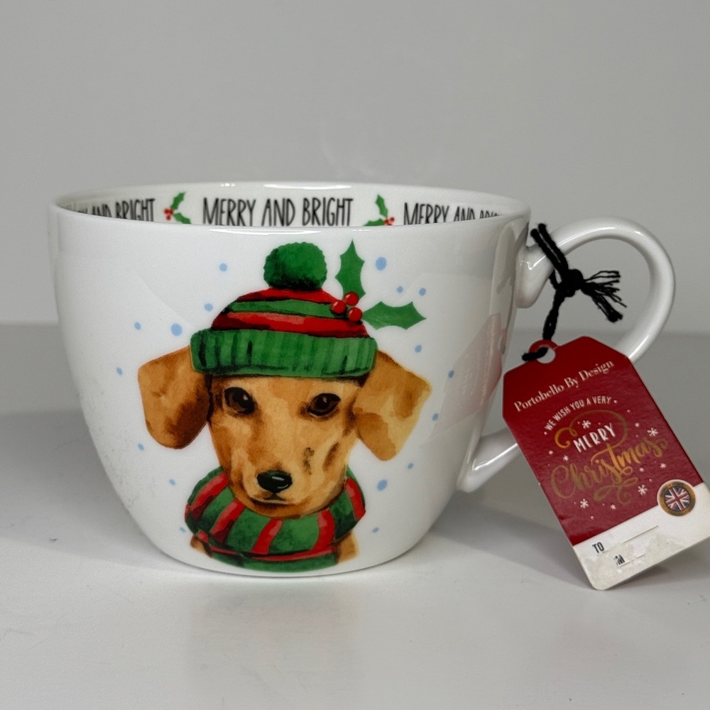 Portobello Festive Dachshund Dog Christmas Mug